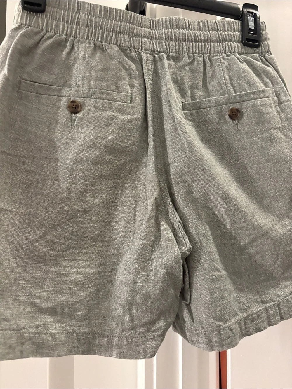 J. Crew Light Gray Drawstring Linen-Blend Shorts